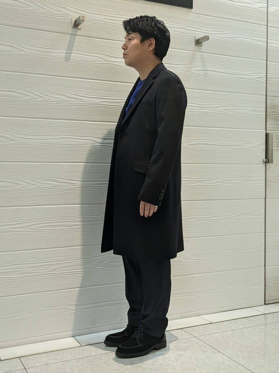 かずさんの「TAKEO KIKUCHI｜ウールカシミヤブレンド チェスターコート」を使ったコーディネート