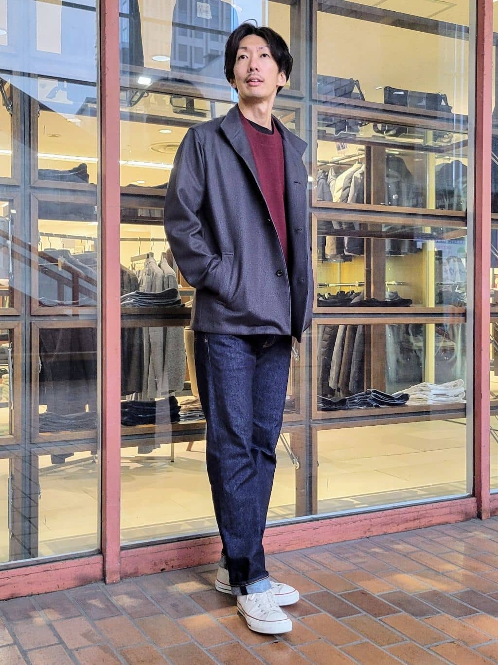 piroyaさんの「TAKEO KIKUCHI｜【DOWN FABRIC】ダウンファブリック スタンドカラーブルゾン」を使ったコーディネート