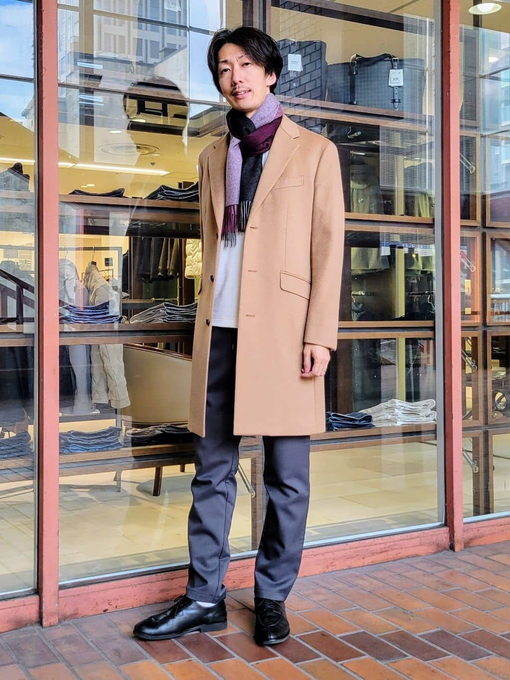 piroyaさんの「TAKEO KIKUCHI｜ウールカシミヤブレンド チェスターコート」を使ったコーディネート