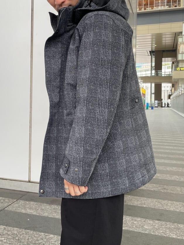 加藤裕樹さんの「TAKEO KIKUCHI｜【3WAY】ジャカード グレンチェック ダウンライナー ブルゾン」を使ったコーディネート