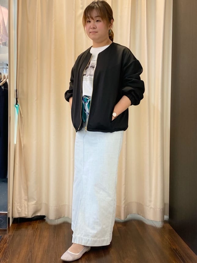 Ayaさんの「UNTITLED｜◆【洗える/春の軽羽織り】ダンボール ノーカラーブルゾン」を使ったコーディネート
