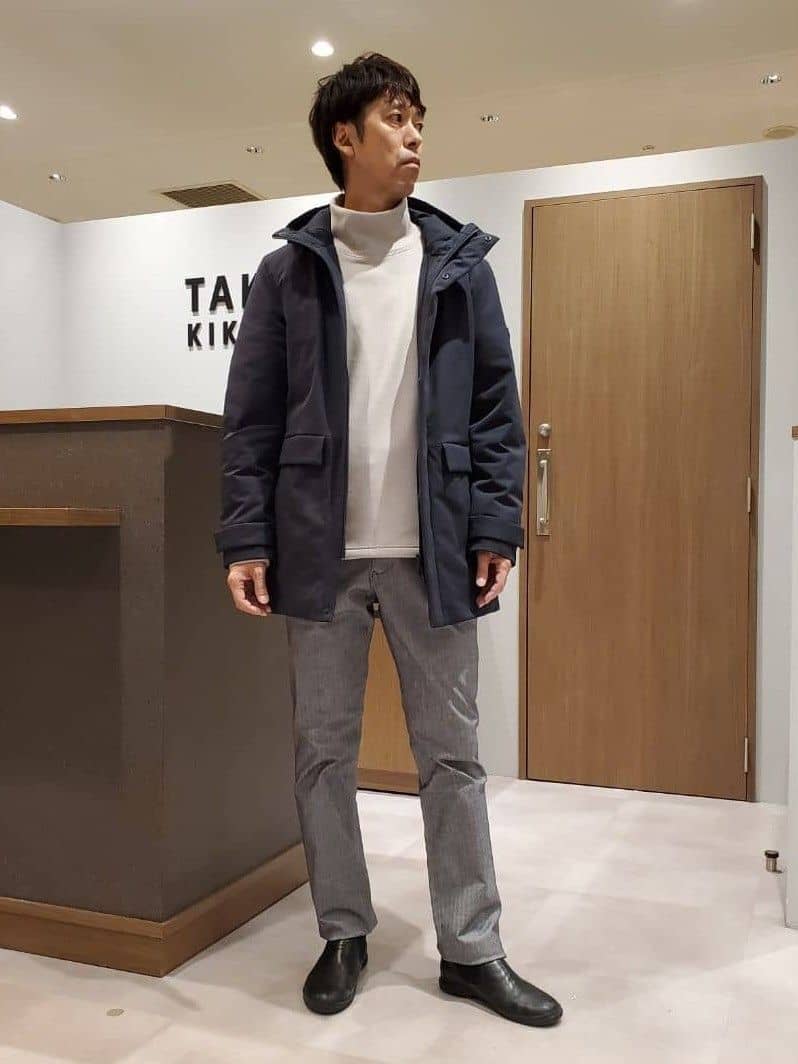 ishidaさんの「TAKEO KIKUCHI｜【Made in JAPAN】播州織 ストレッチ パンツ」を使ったコーディネート