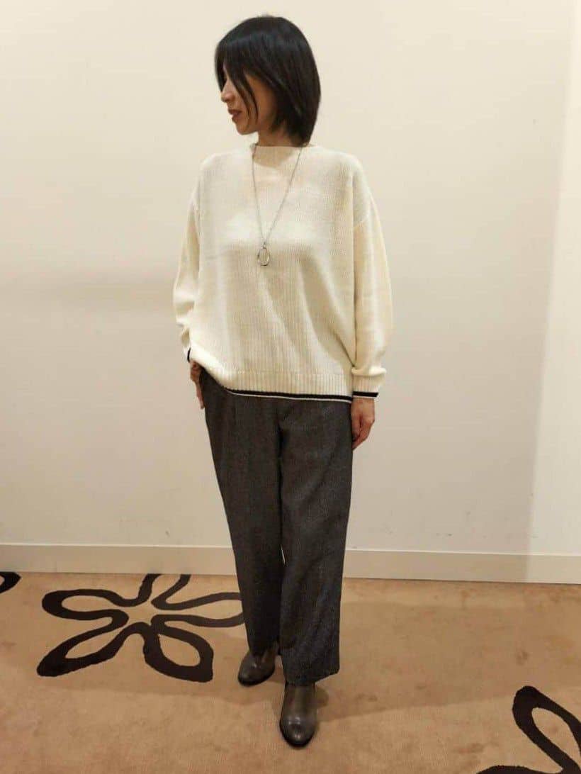 jamさんの「Reflect｜◆【夏SALE／手洗い可／ホールガーメント（R）】ゆるシルエットニット」を使ったコーディネート