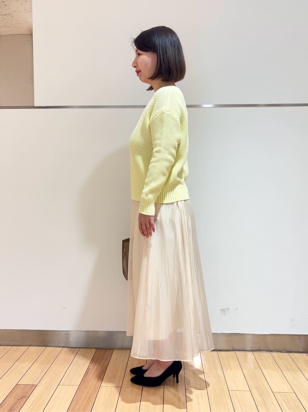 MIKIKOさんの「UNTITLED｜◆【後ろウエストゴム/洗える】シアーローンロングスカート」を使ったコーディネート