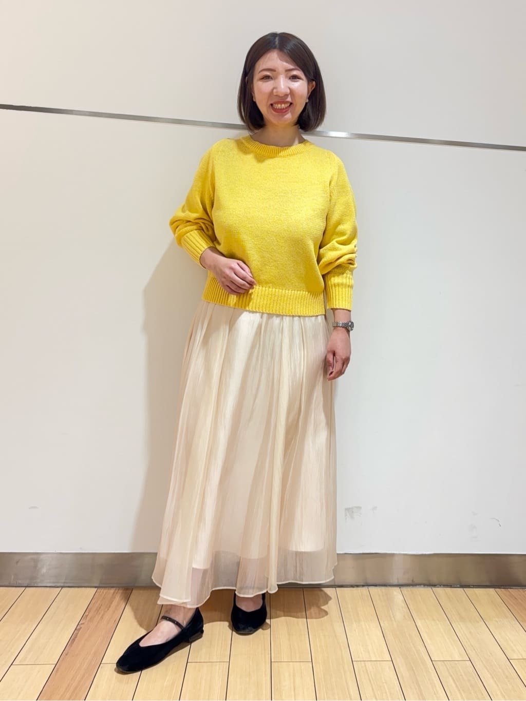MIKIKOさんの「UNTITLED｜◆【後ろウエストゴム/洗える】シアーローンロングスカート」を使ったコーディネート