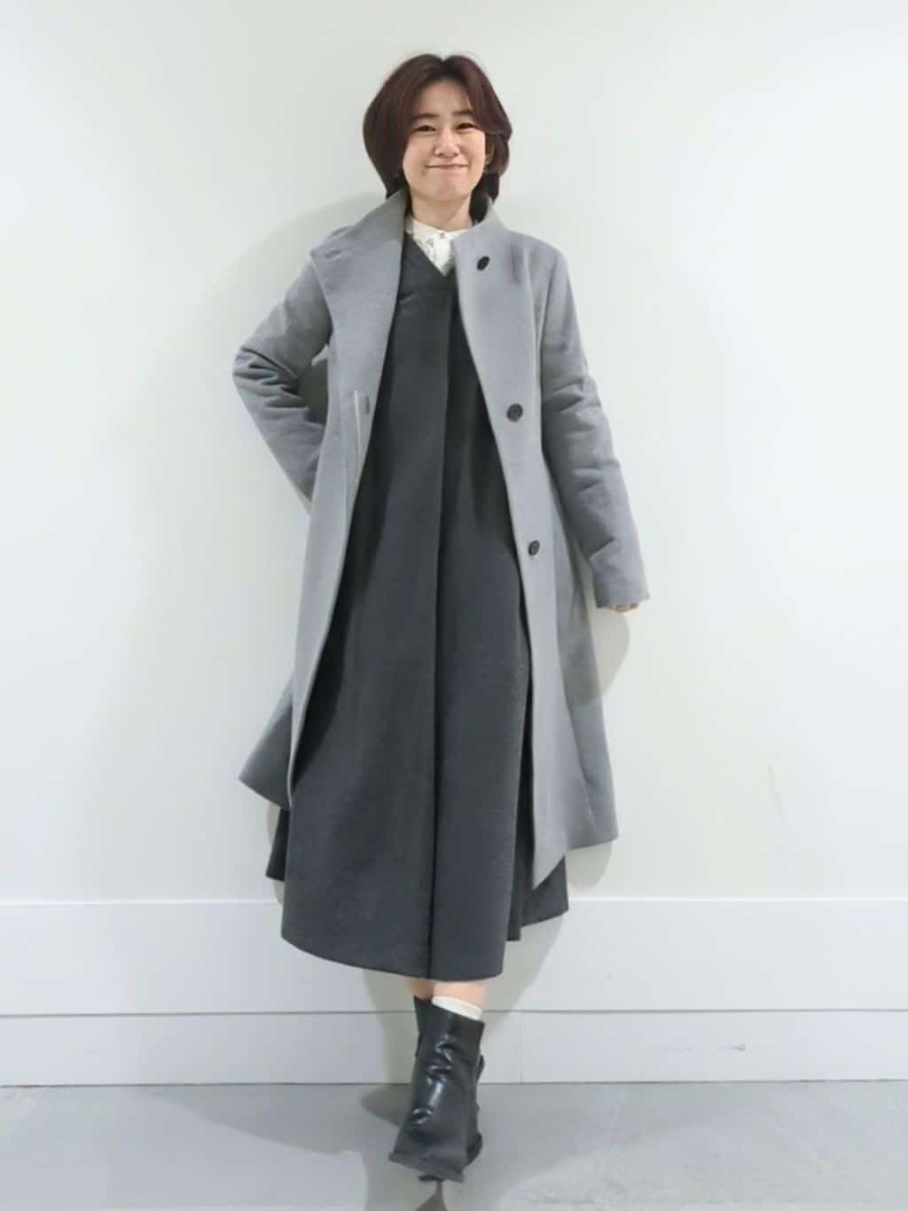 ミズタさんの「UNTITLED｜【日本製／2WAY衿】スタンドカラー ロングコート」を使ったコーディネート