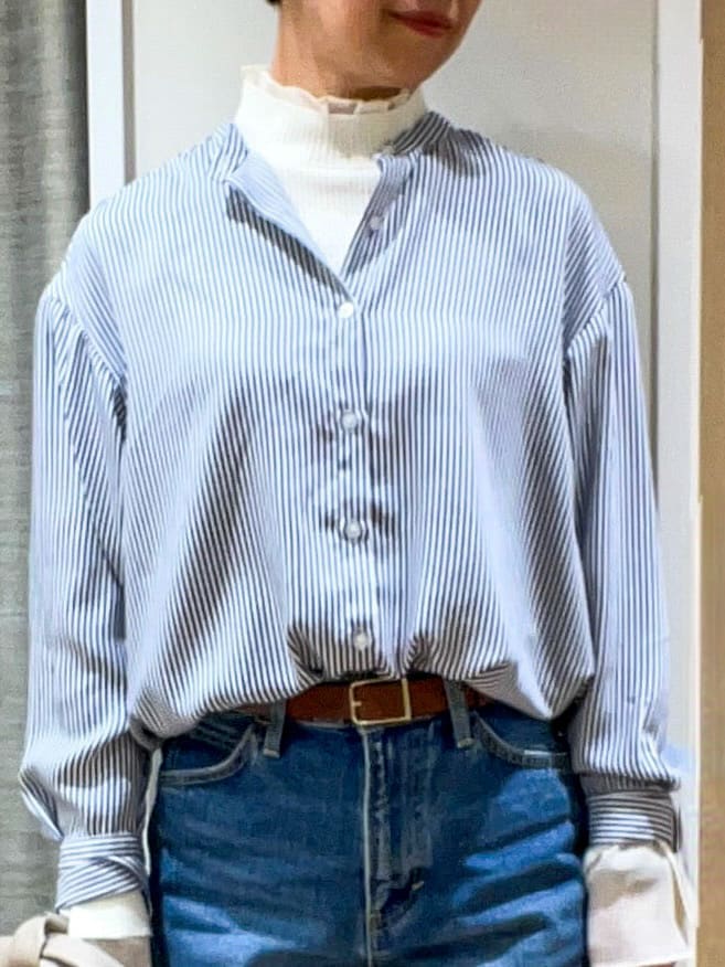 ヨッコさんの「grove｜【Lee&times;grove別注】STRAIGHT DENIM PANTS」を使ったコーディネート