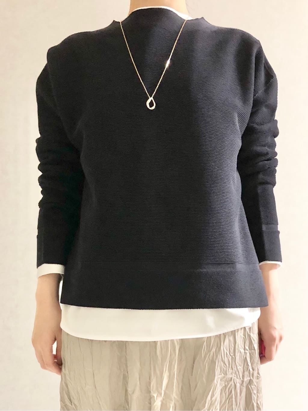 sayuさんの「UNTITLED｜◆【着回し/首元スッキリ】ボートネック天竺プルオーバー」を使ったコーディネート