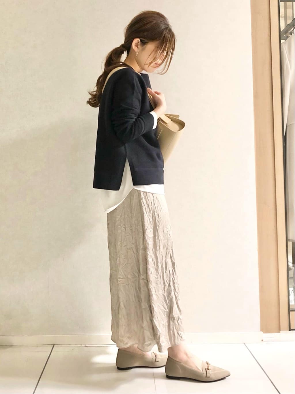 sayuさんの「UNTITLED｜◆【着回し/首元スッキリ】ボートネック天竺プルオーバー」を使ったコーディネート