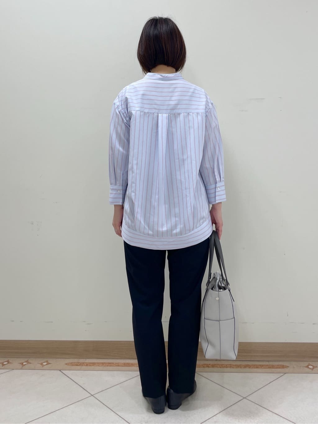 hanaさんの「Reflect｜◆【夏SALE／接触冷感／洗える】ストライプコクーンシルエットシャツ」を使ったコーディネート