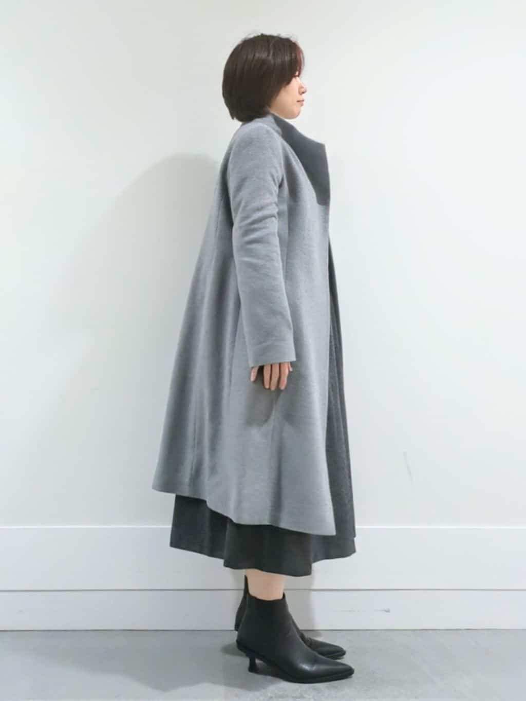 ミズタさんの「UNTITLED｜【日本製／2WAY衿】スタンドカラー ロングコート」を使ったコーディネート