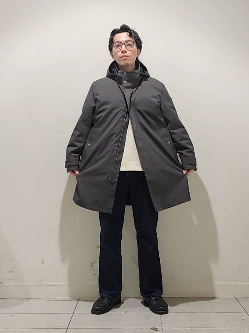 Maedaさんの「TAKEO KIKUCHI｜【3WAY】ハウンズトゥース ダウンライナー コート」を使ったコーディネート