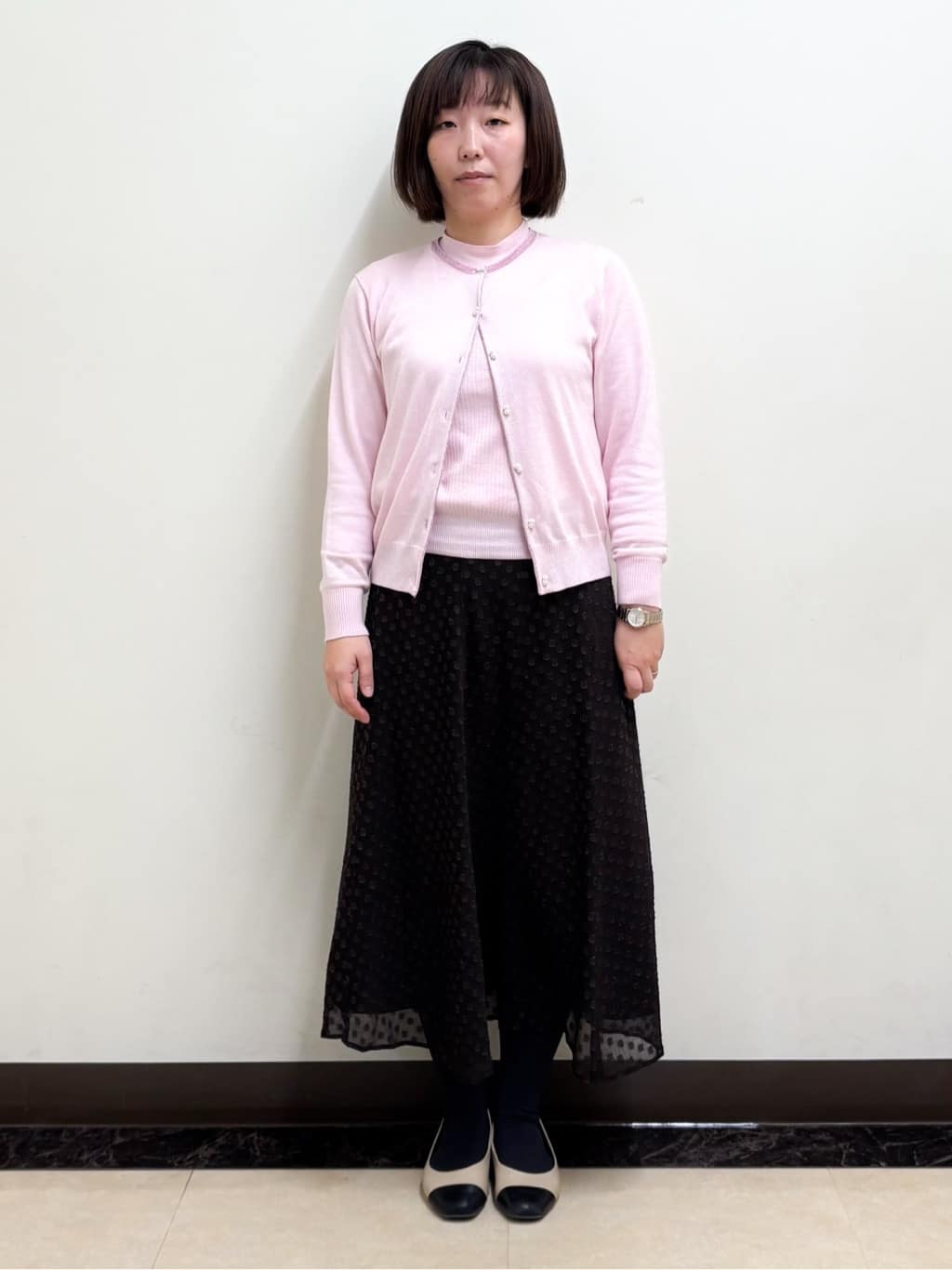 ミヨさんの「Reflect｜◆【夏SALE／手洗い可】カーディガン＋ニットツインセット」を使ったコーディネート
