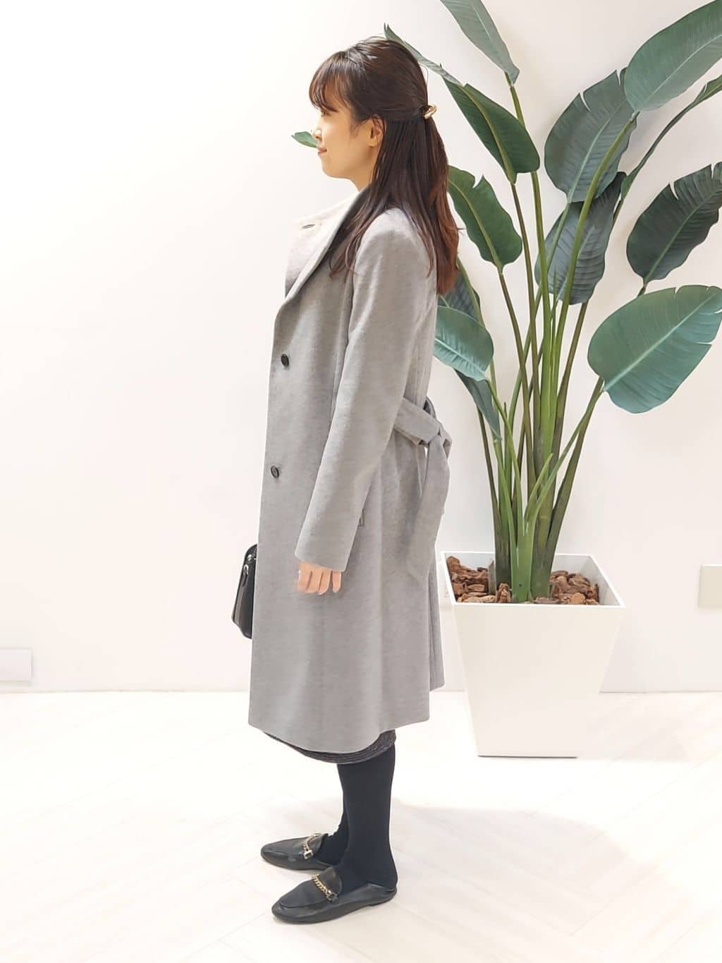 YuKaRiさんの「UNTITLED｜【日本製／2WAY衿】スタンドカラー ロングコート」を使ったコーディネート