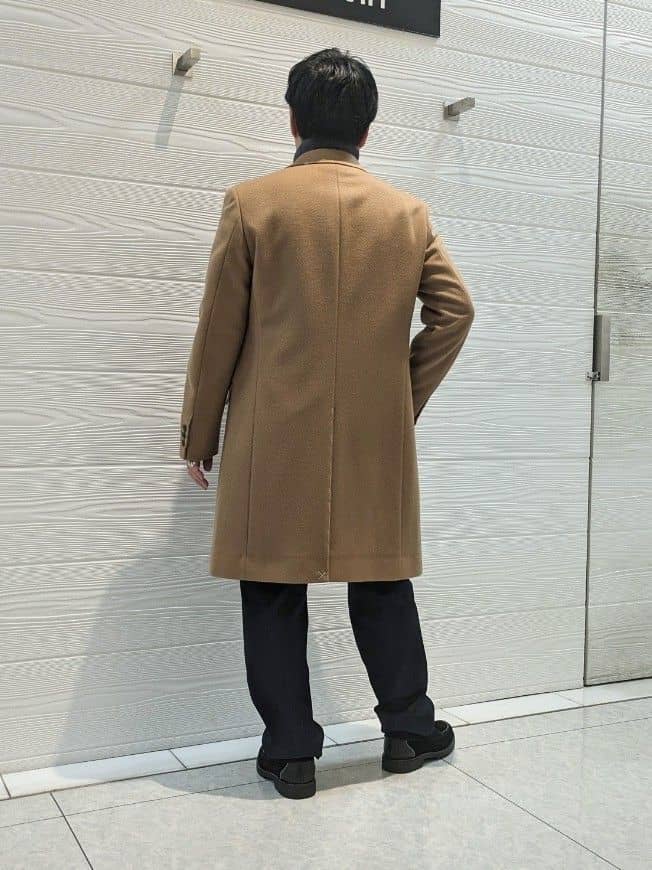 かずさんの「TAKEO KIKUCHI｜ウールカシミヤブレンド チェスターコート」を使ったコーディネート