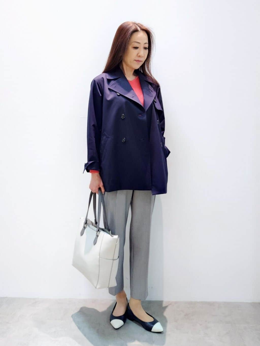 yoshiさんの「Reflect｜◆【手洗い可／撥水】ライティミドル丈コート」を使ったコーディネート