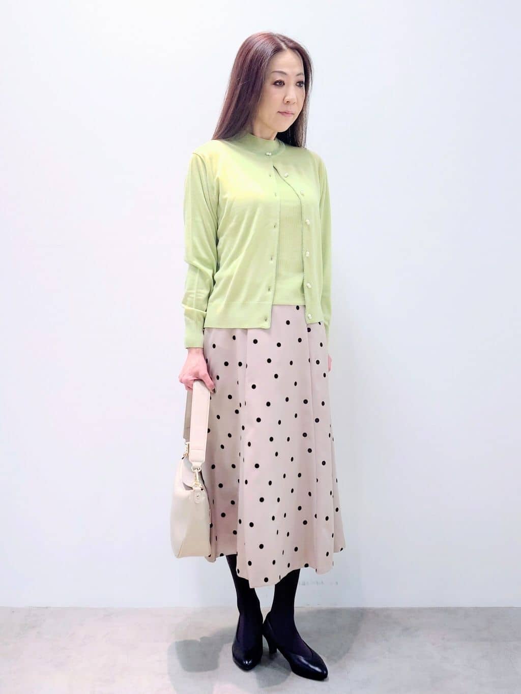 yoshiさんの「Reflect｜◆【夏SALE／手洗い可】カーディガン＋ニットツインセット」を使ったコーディネート