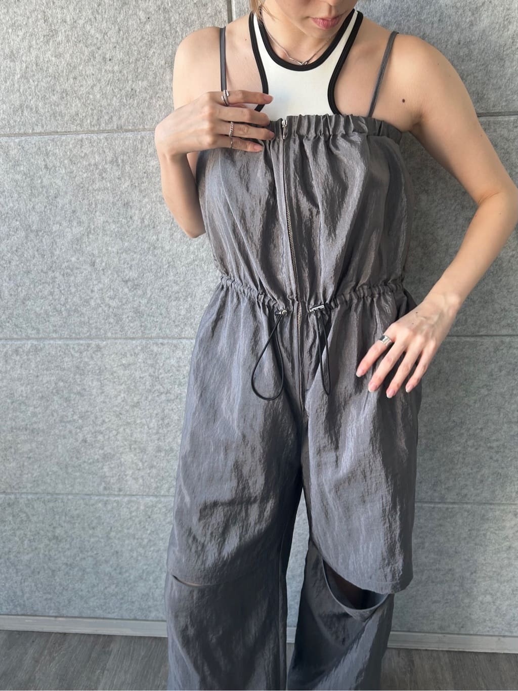 honoka Aさんの「CODE A｜【Cup-in】design cut tank」を使ったコーディネート