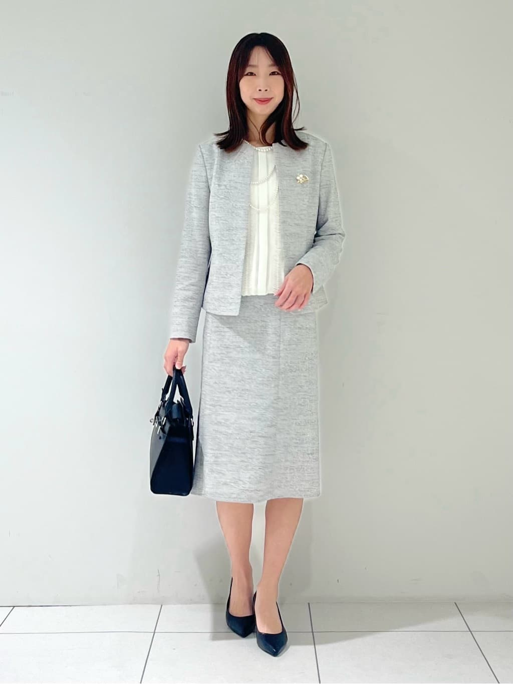shioriさんの「INDIVI｜【マルチWAY】3点セットパール調ネックレス」を使ったコーディネート
