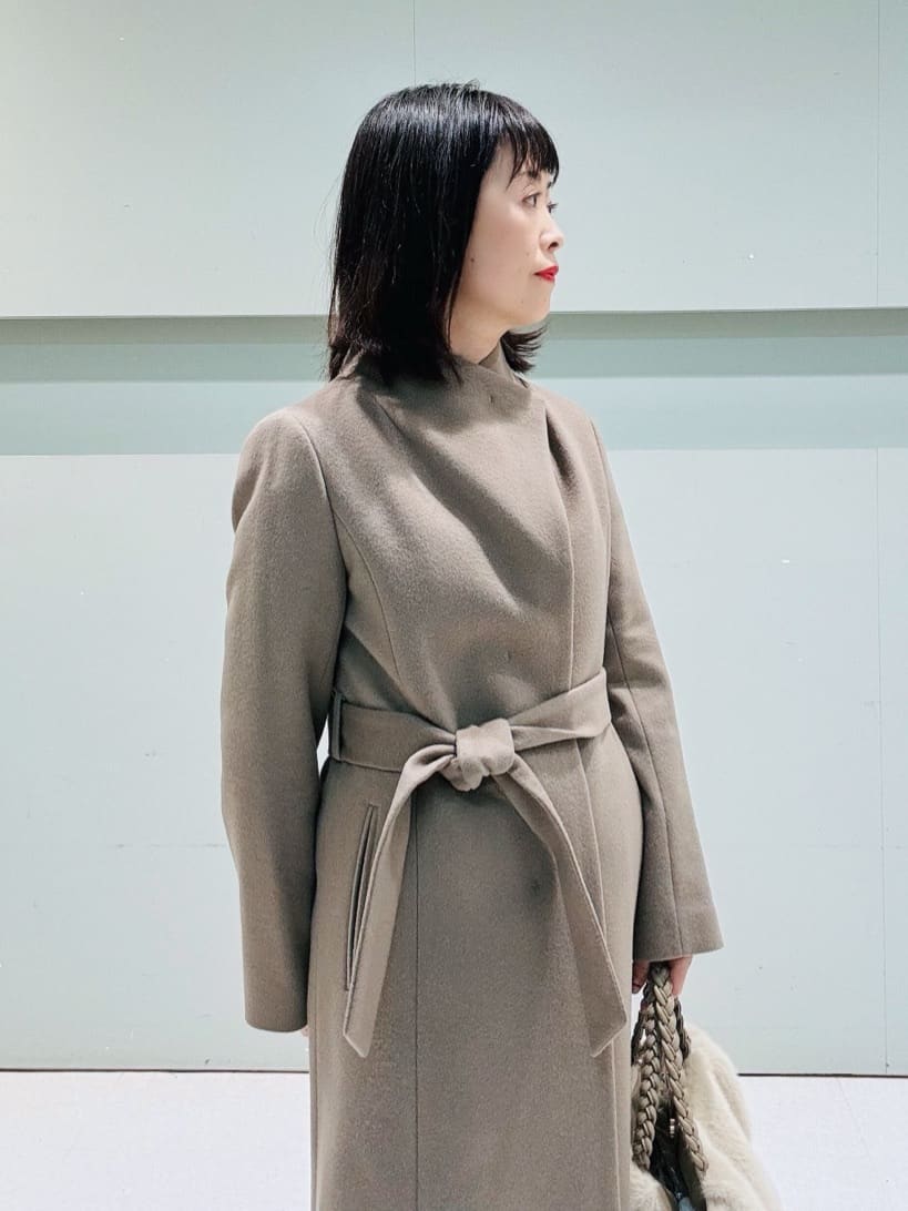 makiさんの「UNTITLED｜【日本製／2WAY衿】スタンドカラー ロングコート」を使ったコーディネート