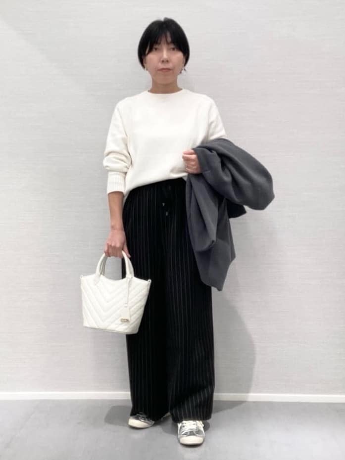 Yukoさんの「UNTITLED｜◆【洗える/体型カバー】コットンウールプルオーバーニット」を使ったコーディネート