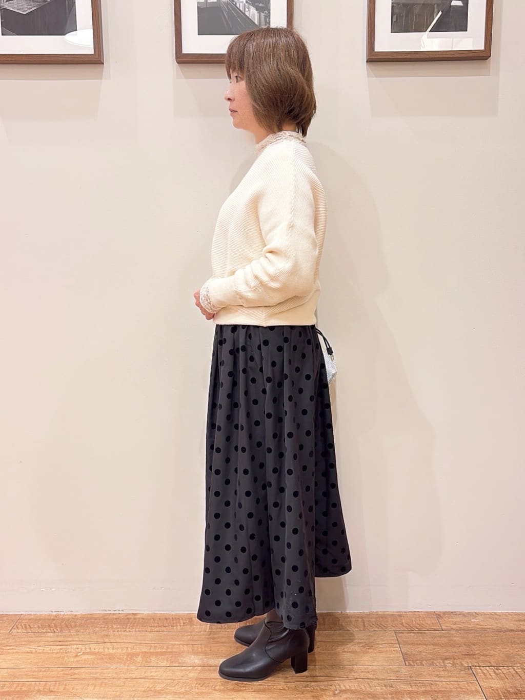 ダー子さんの「SHOO･LA･RUE｜◆【洗える】上品で華やかに アンジェリーナ ドルマンニット」を使ったコーディネート