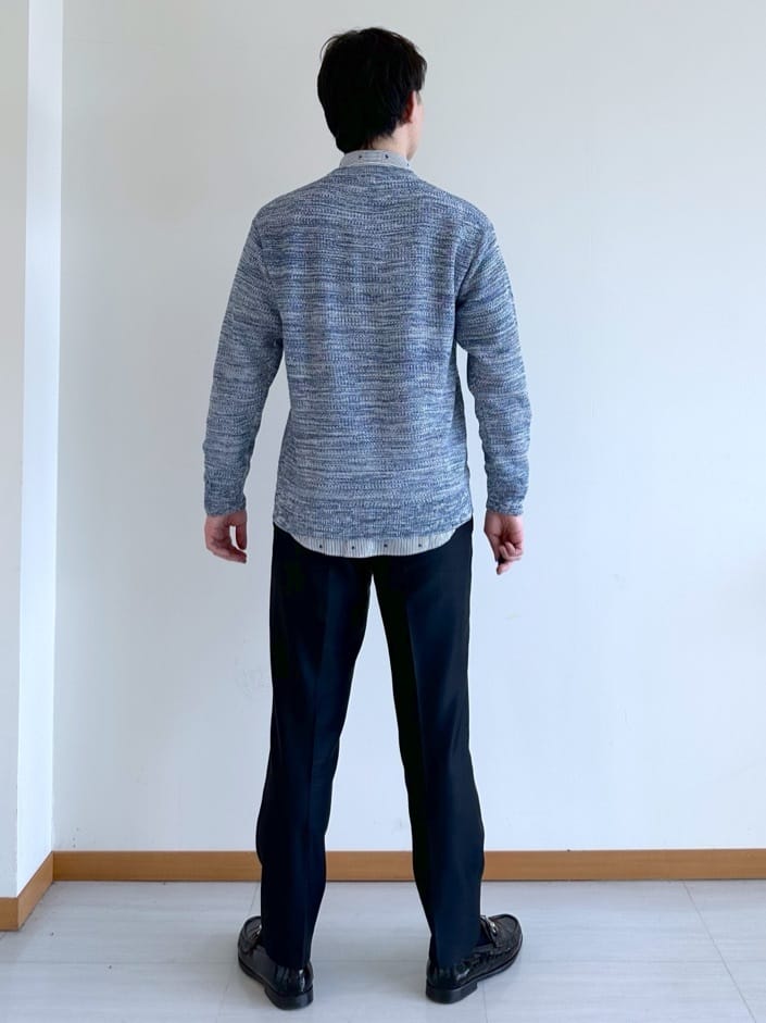 イッシーさんの「TAKEO KIKUCHI｜ハットモチーフ ジャカード ストライプ シャツ」を使ったコーディネート