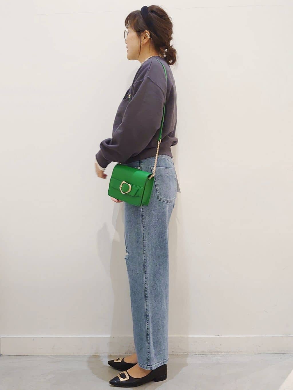 minamiさんの「OPAQUE.CLIP｜◆刺繍ロゴスウェット【洗濯機洗い可】」を使ったコーディネート