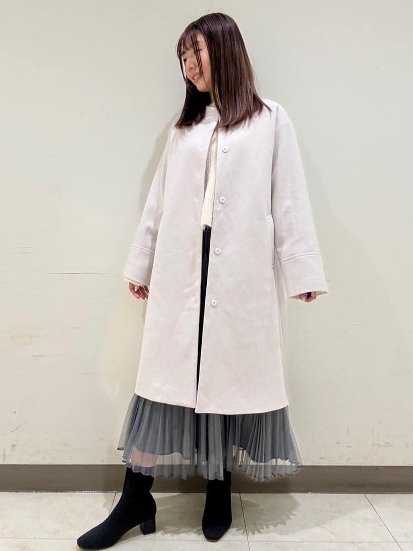 ななさんの「OPAQUE.CLIP｜◆《通勤対応》チュールプリーツフレアスカート【洗濯機洗い可】」を使ったコーディネート