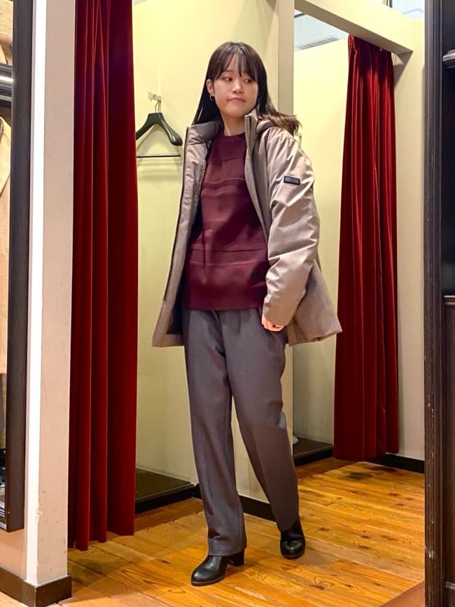 かわぴーさんの「TAKEO KIKUCHI｜【DOWN FABRIC】ダウンファブリック ドレスパンツ / セットアップ対応」を使ったコーディネート