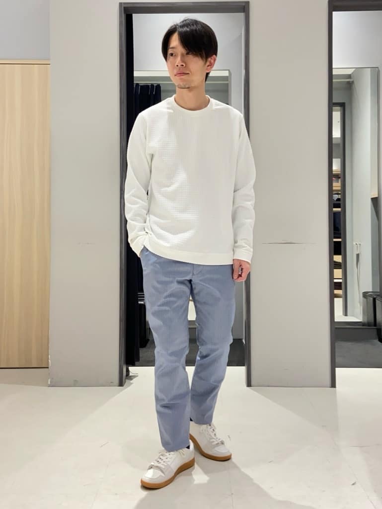 わいずみさんの「TAKEO KIKUCHI｜【全7サイズ&times;8色展開！】トップマルチヘリンボン パンツ」を使ったコーディネート