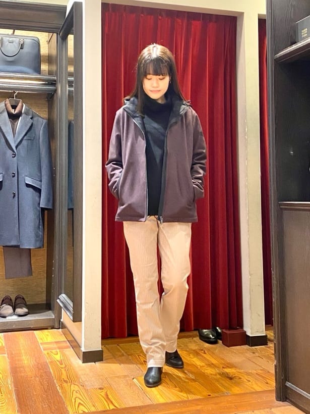 かわぴーさんの「TAKEO KIKUCHI｜【Made in JAPAN】播州織 ヘリンボン ストレート パンツ」を使ったコーディネート