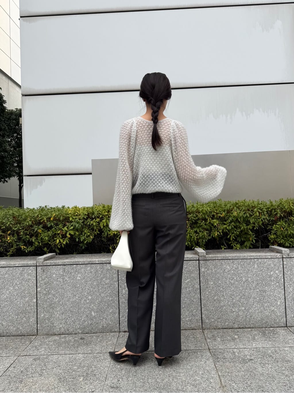 uchi__yamaさんの「CODE A｜2way sheer mohair pullover」を使ったコーディネート