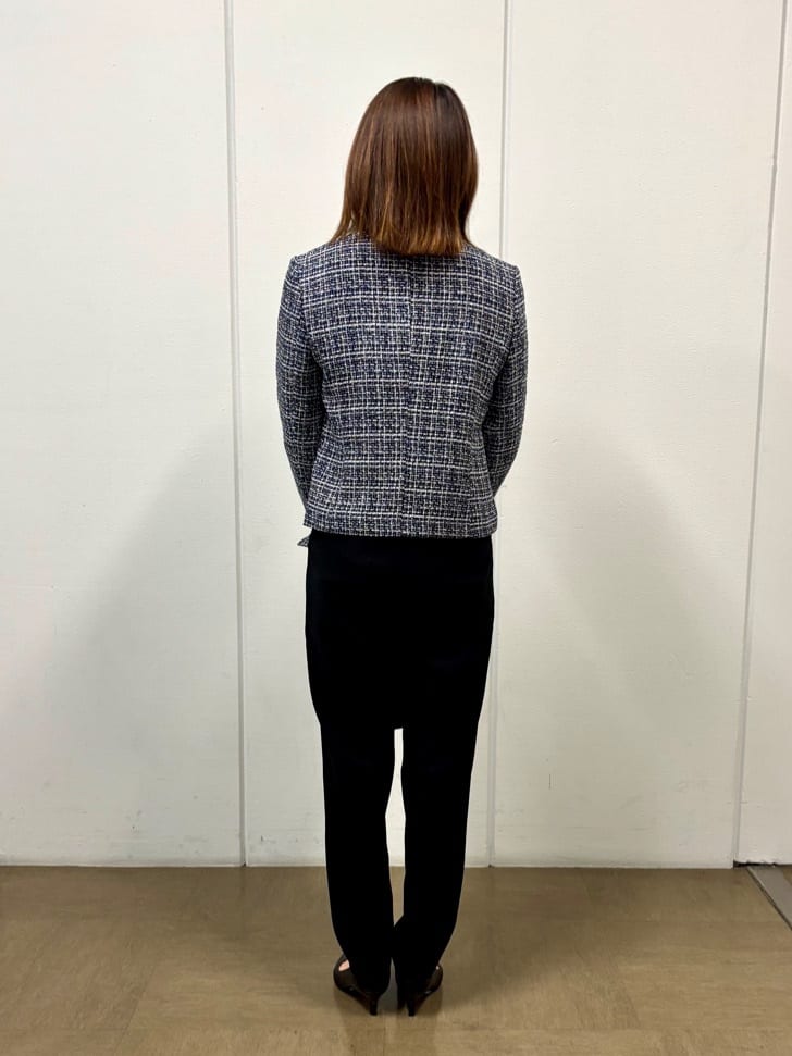 SaKiさんの「UNTITLED｜◆【入卒/セレモニー/通勤】ラメツイード ノーカラージャケット」を使ったコーディネート
