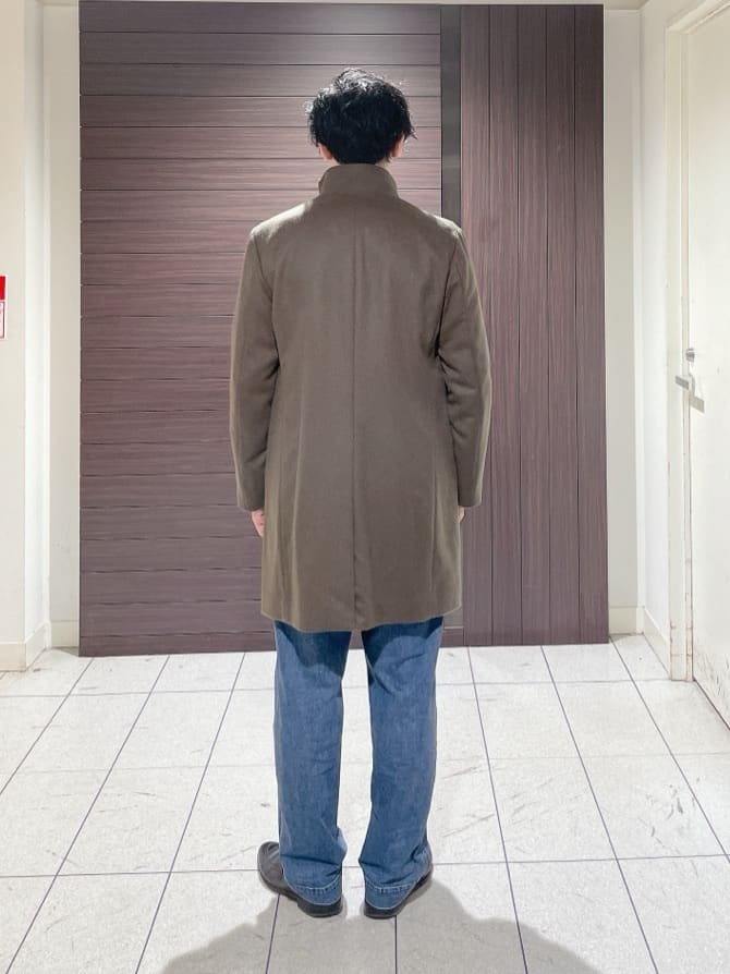 ToyoPさんの「TAKEO KIKUCHI｜【ウールカシミヤブレンド】ビーバー調 スタンドカラー コート」を使ったコーディネート