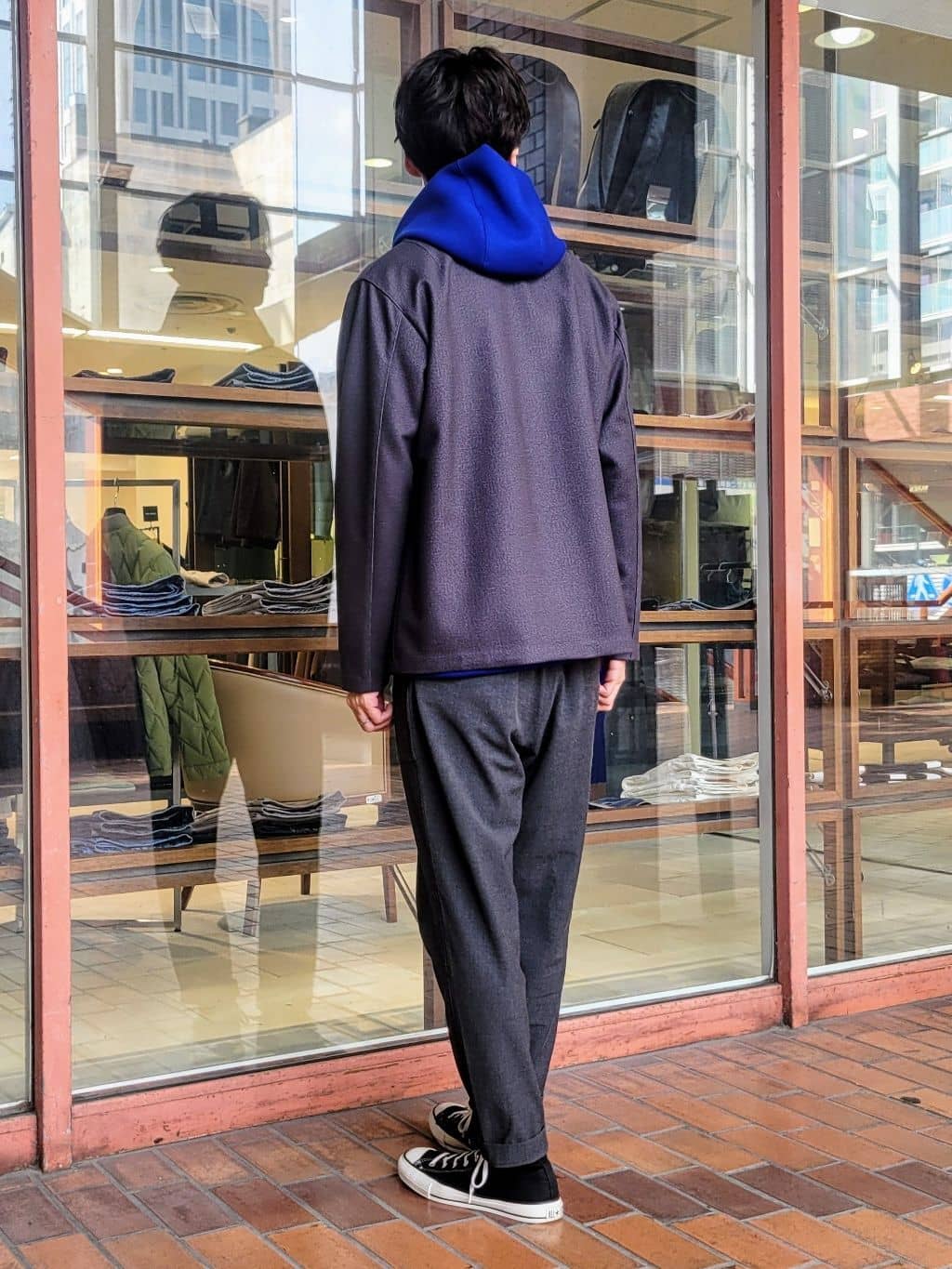 piroyaさんの「TAKEO KIKUCHI｜【DOWN FABRIC】ダウンファブリック スタンドカラーブルゾン」を使ったコーディネート