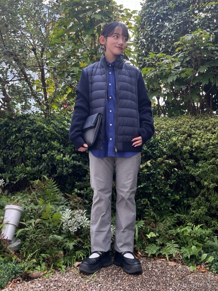 みちゃおさんの「TAKEO KIKUCHI｜【Made in JAPAN】播州織 ストレッチ パンツ」を使ったコーディネート
