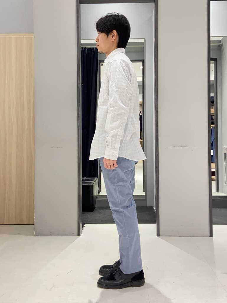 わいずみさんの「TAKEO KIKUCHI｜【全7サイズ&times;8色展開！】トップマルチヘリンボン パンツ」を使ったコーディネート