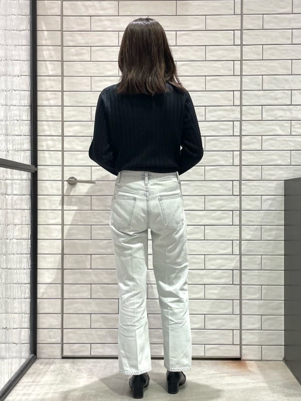 ayakaさんの「OPAQUE.CLIP｜◆ワイドリブポロニット【洗濯機洗い可】」を使ったコーディネート