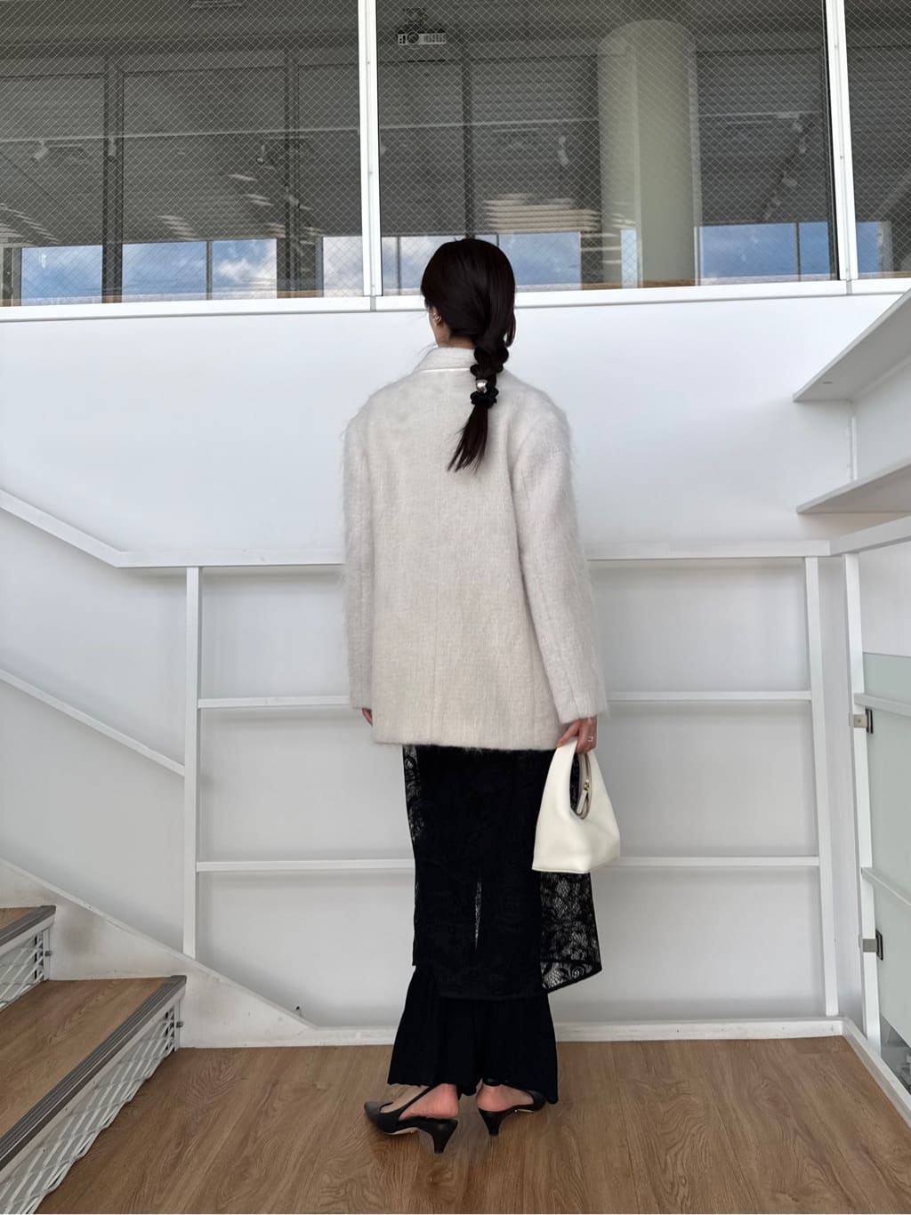 uchi__yamaさんの「CODE A｜shaggy jacket coat」を使ったコーディネート