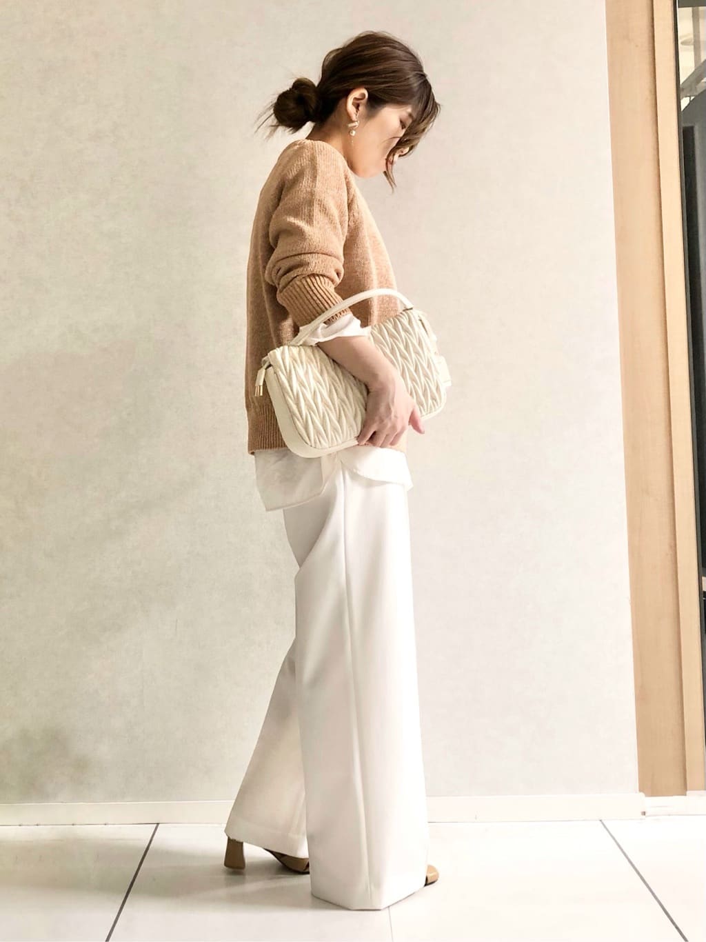 sayuさんの「UNTITLED｜◆【手洗い可/春夏素材】ミックスカラー プルオーバーニット」を使ったコーディネート
