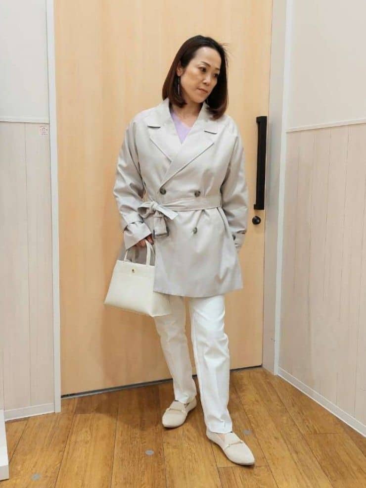 Kさんの「SHOO･LA･RUE｜◆【高レビュー/洗える/美脚シルエット】ソフトスティックパンツ」を使ったコーディネート