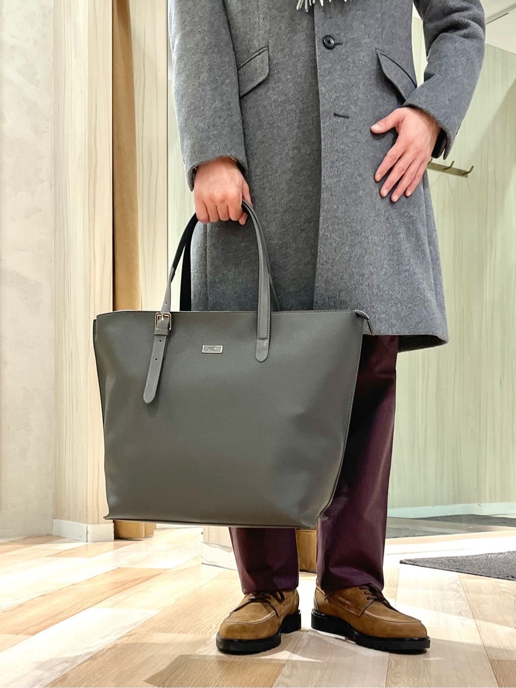 URAさんの「TAKEO KIKUCHI｜ウールカシミヤブレンド チェスターコート」を使ったコーディネート