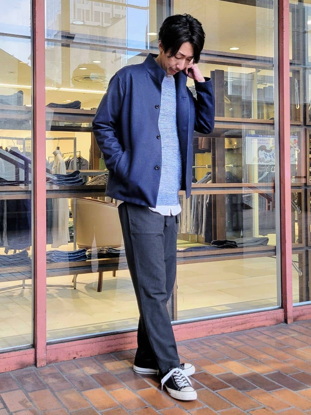 piroyaさんの「TAKEO KIKUCHI｜【DOWN FABRIC】ダウンファブリック スタンドカラーブルゾン」を使ったコーディネート