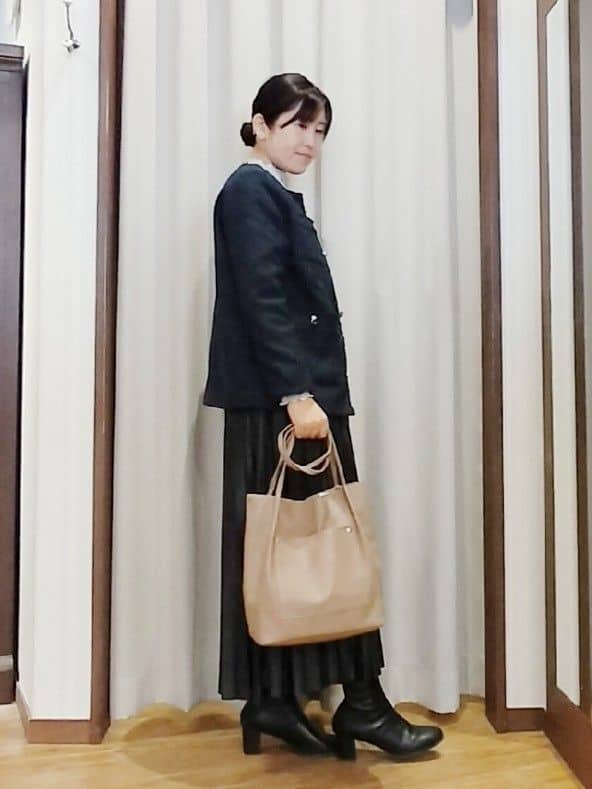 chami さんの「SHOO･LA･RUE｜◆【S-3L/セレモニーからデイリーまで】フリンジツイードジャケット」を使ったコーディネート