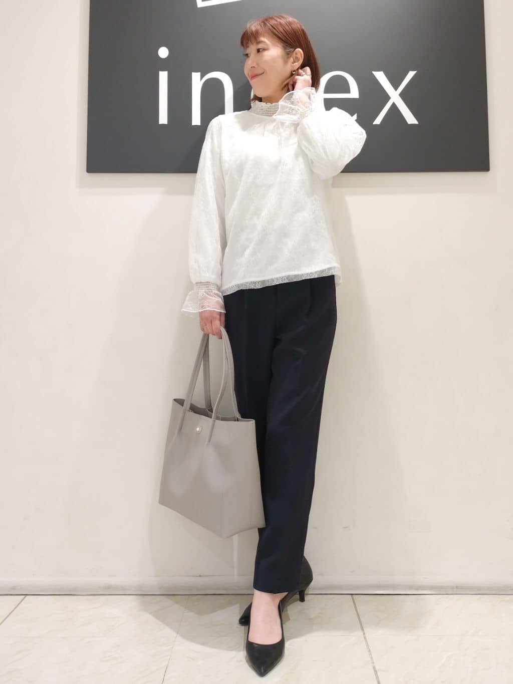 n.さんの「index｜◆《通勤／セットアップ対応》多機能ノーカラージャケット【洗濯機洗い可／防シワ／抗ピル／ストレッチ】」を使ったコーディネート