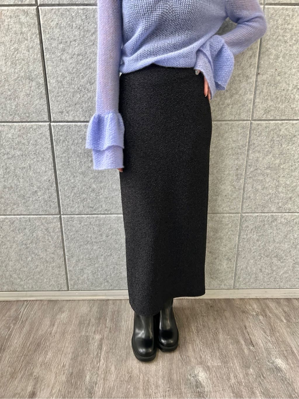 harunaさんの「CODE A｜lame skirt」を使ったコーディネート