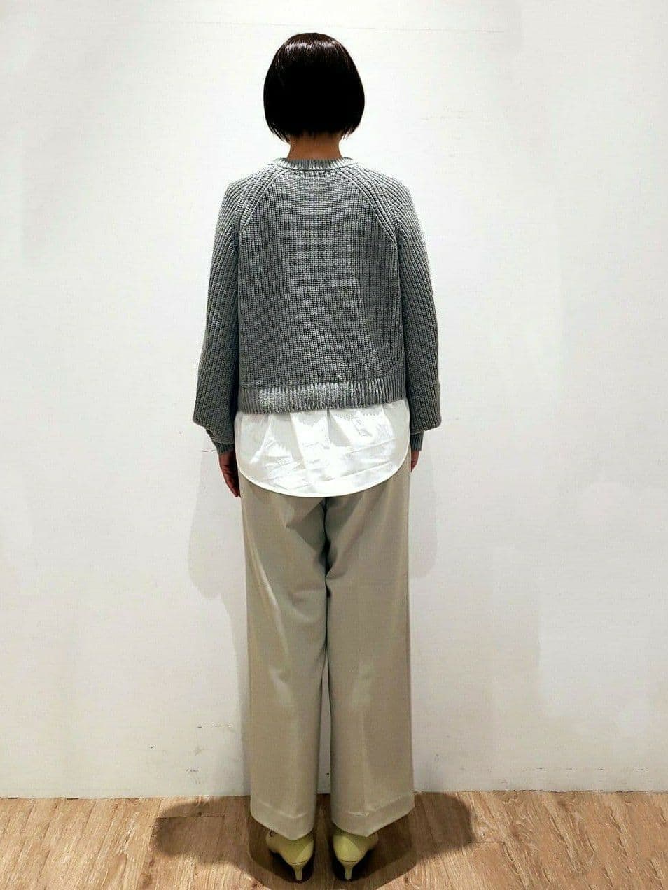 SHIMAKOさんの「OPAQUE.CLIP｜◆レイヤード風ミドルゲージニット【洗濯機洗い可】」を使ったコーディネート