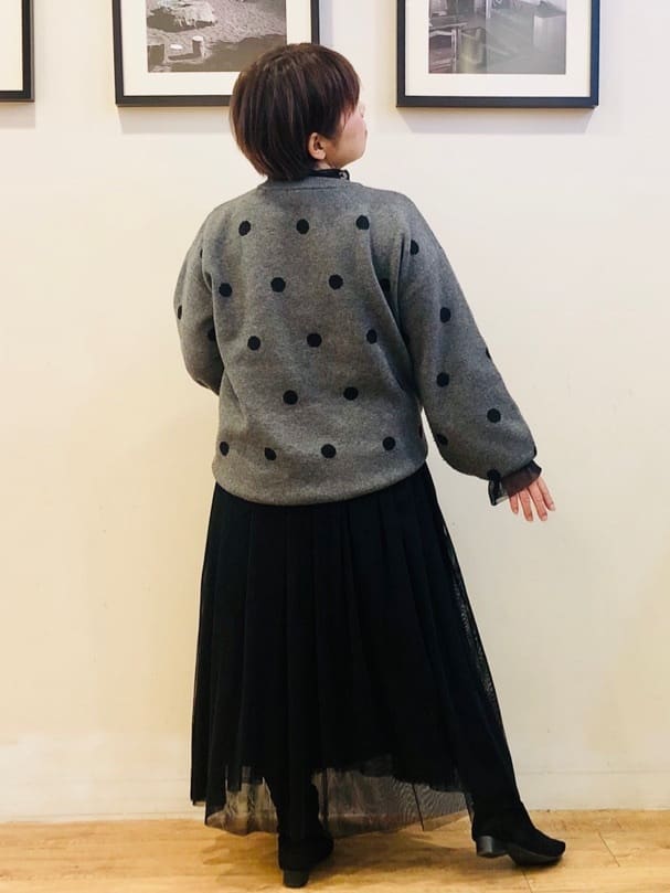 YYYさんの「SHOO･LA･RUE｜◆【洗える/S-LL】 ドット柄が目を惹く ゆったりジャカードニット」を使ったコーディネート