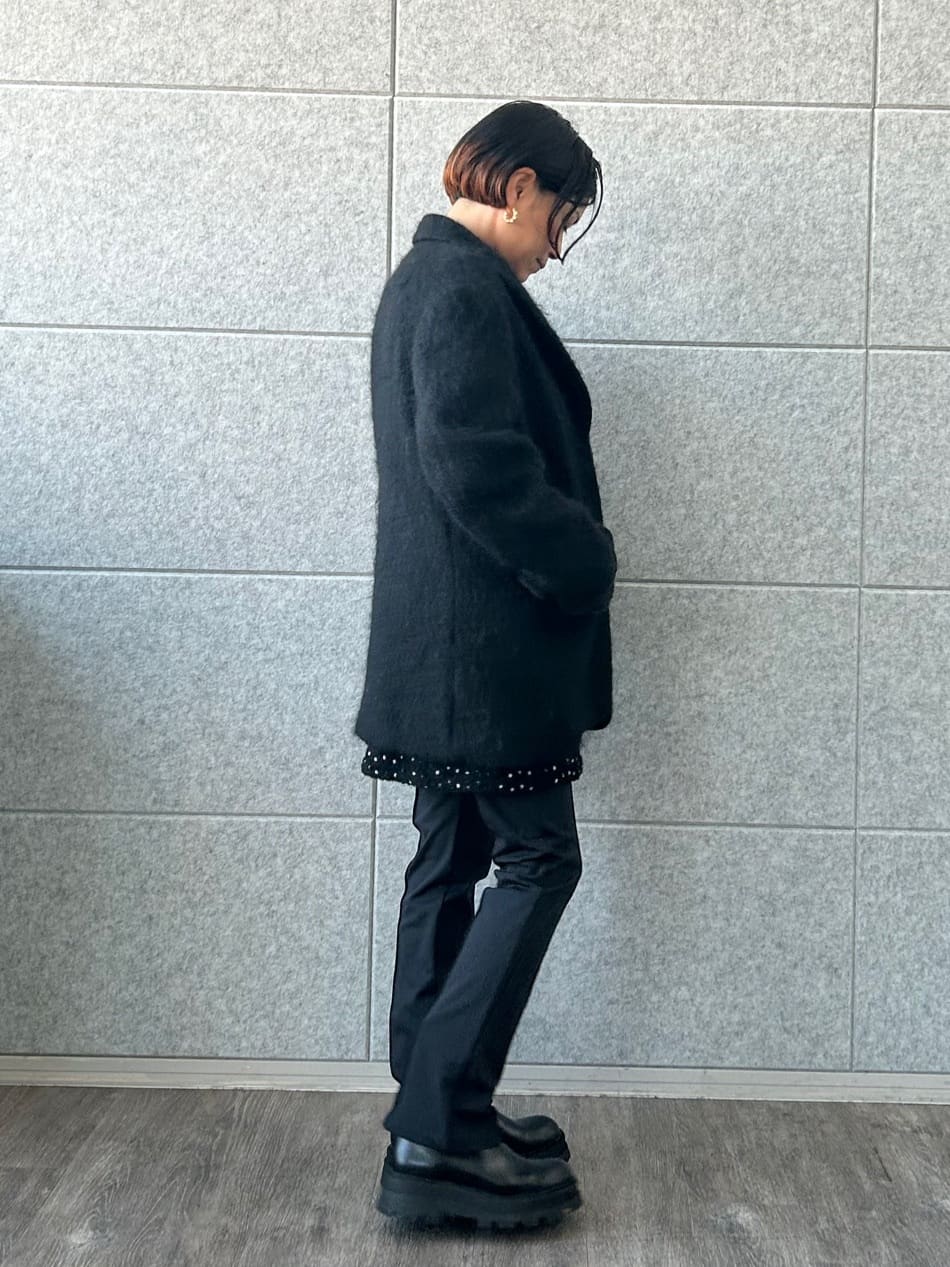 yukoさんの「CODE A｜shaggy jacket coat」を使ったコーディネート